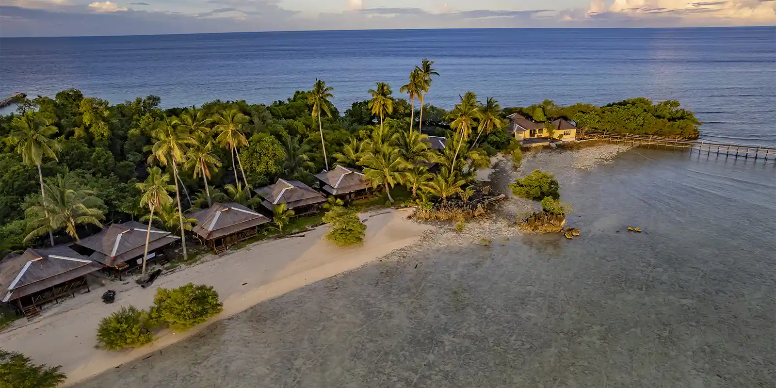 Aerial of Nunukan Island Resort in Indonesia
