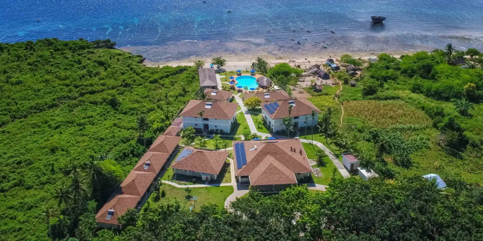 Aerial view of Salamangka Resort, Philippines.