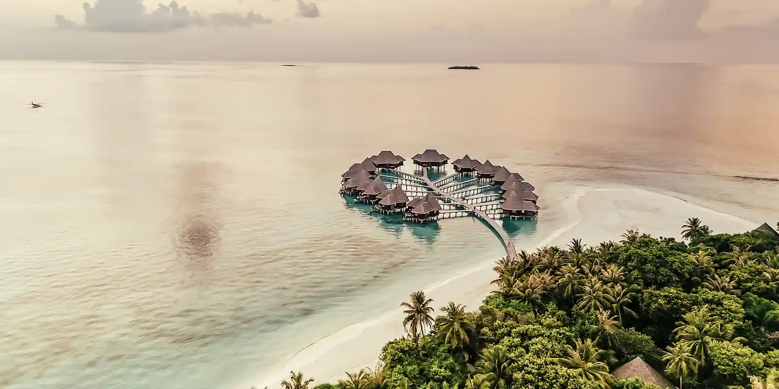 Aerial view of Coco Palm Dhuni Kolhu Resort, Maldives