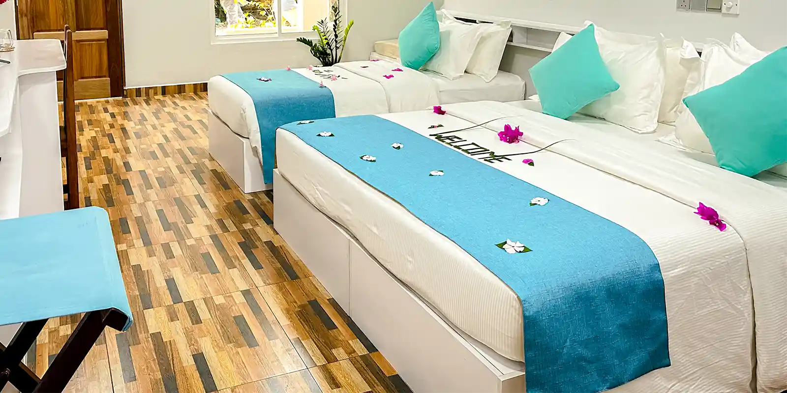 The family room at Island Luxury Dive Hotel, Maldives.