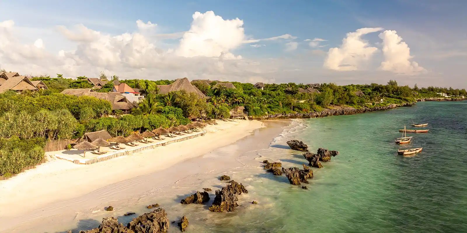 Aerial view of Sunshine Bay Beach Hotel, Zanzibar