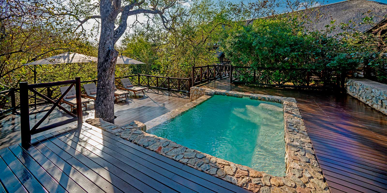 Swimming pool at La Kruger Lodge in South Africa