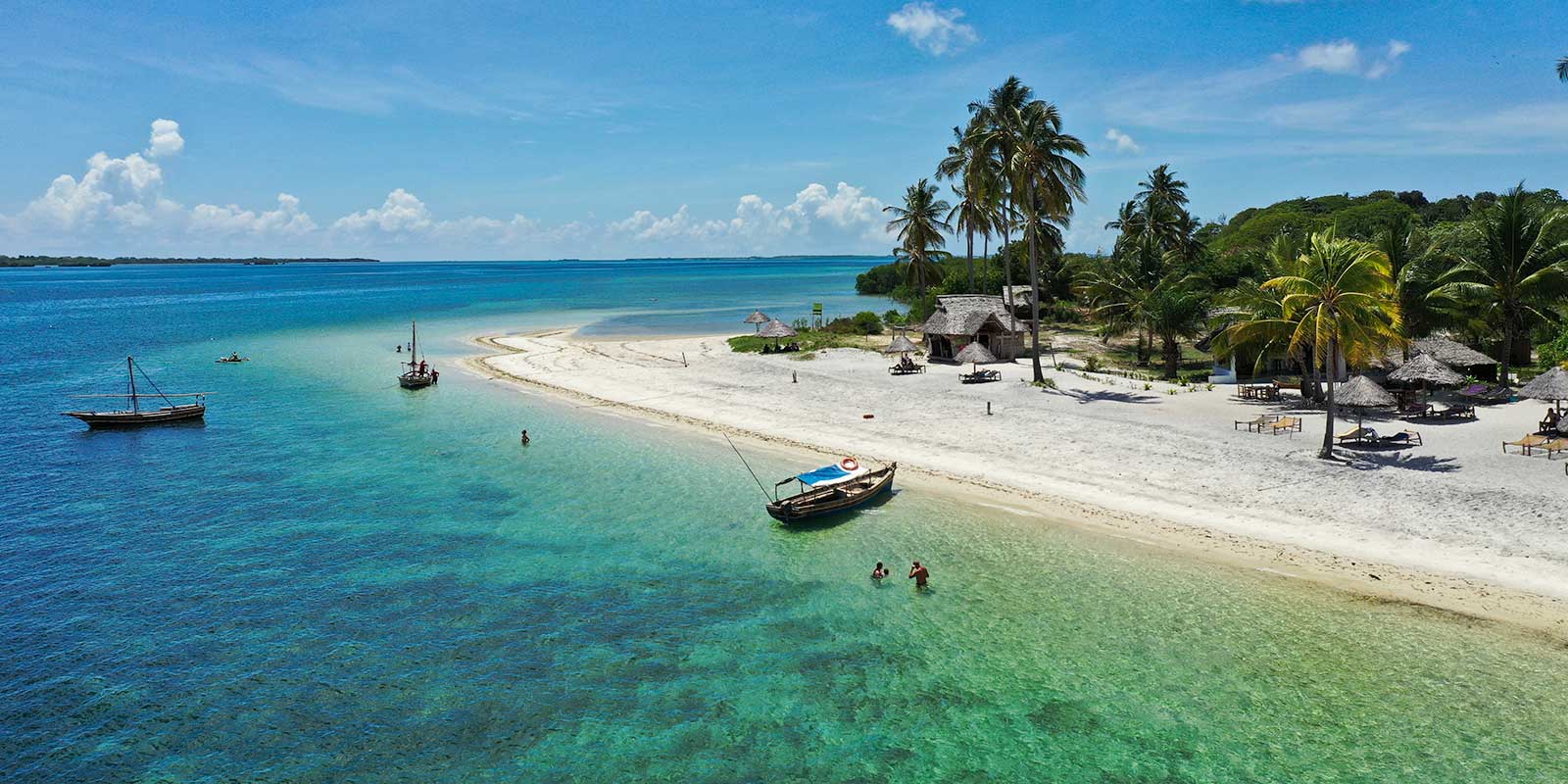 Aerial of Mafia Island Lodge in Tanzania