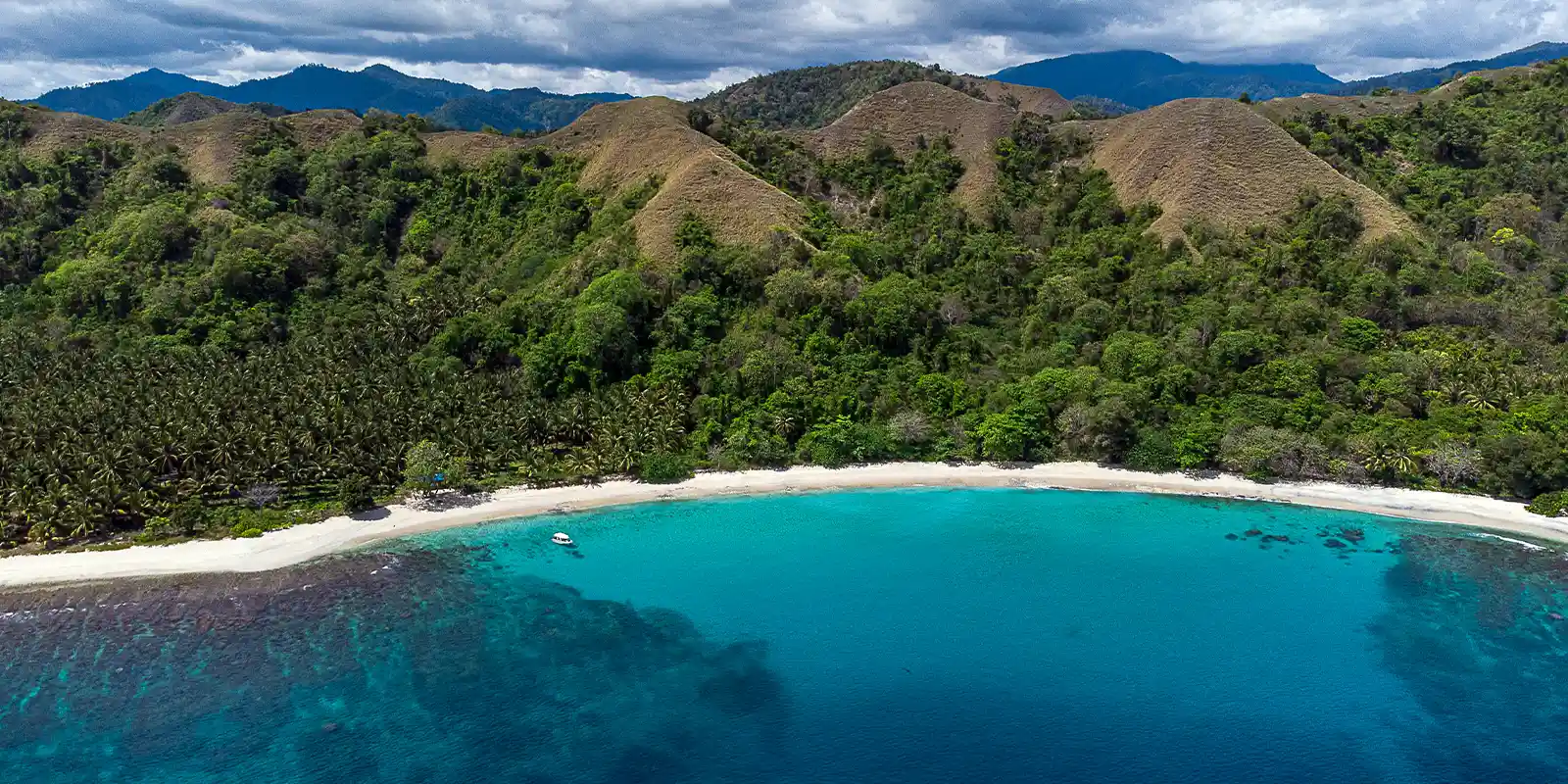 View of a beach in Central Sulawesi, Indonesia.