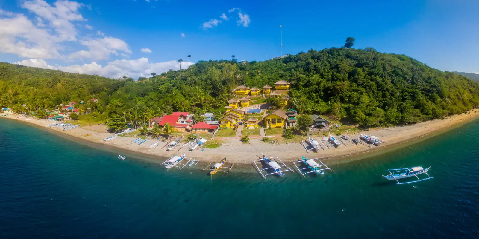 Aerial view of Buceo Anilao Beach & Dive Resort, Philippines.