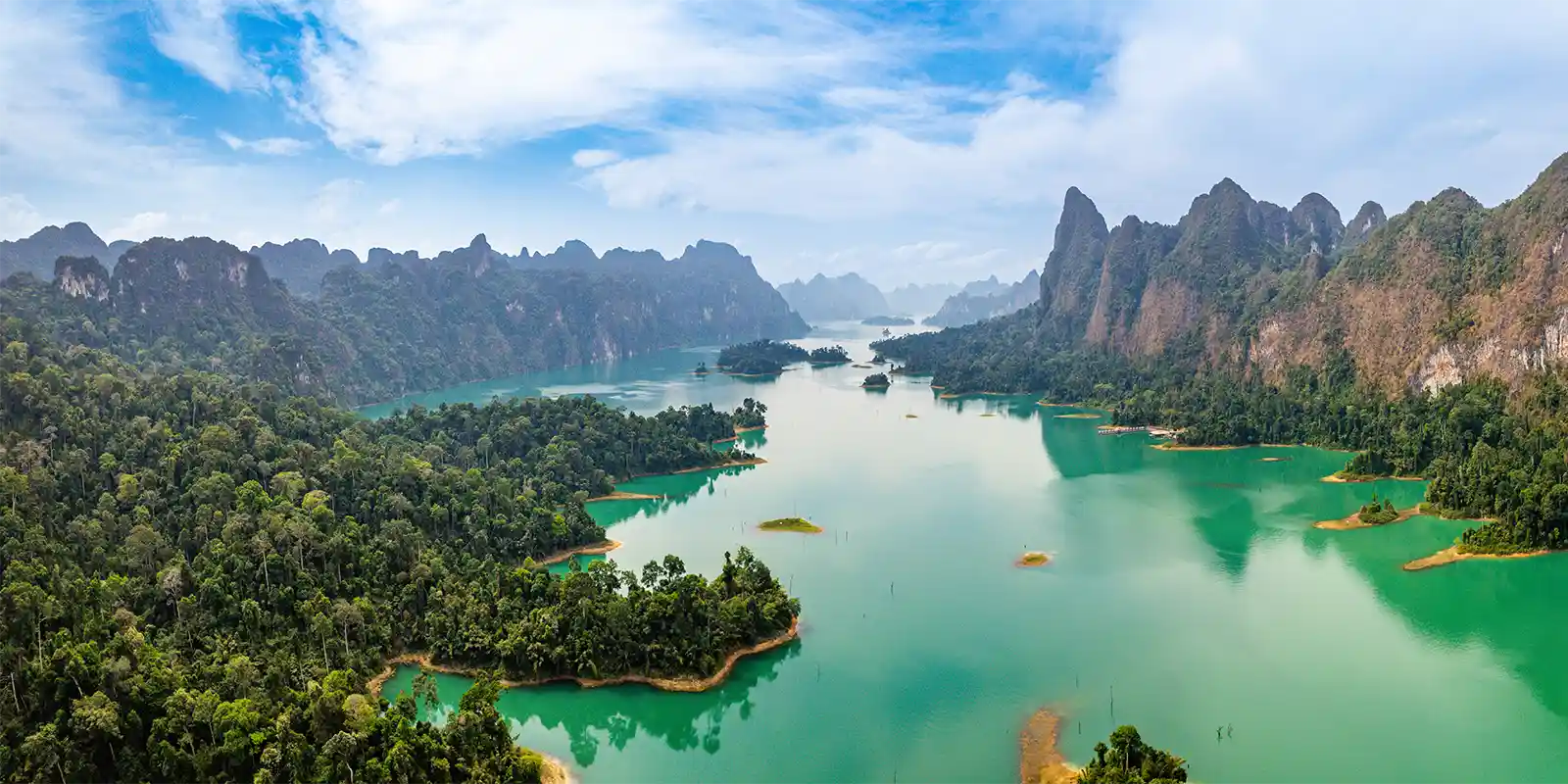 Cheow Lan Lake in Khao Sok National Park, Thailand