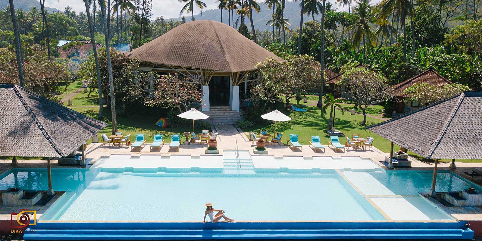 Swimming pool at Lotus Bungalows in Bali, Indonesia