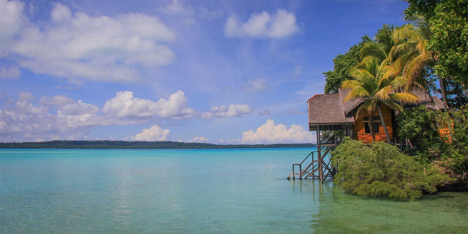 Seafront bungalow at Nabucco Island Resort in Indonesia