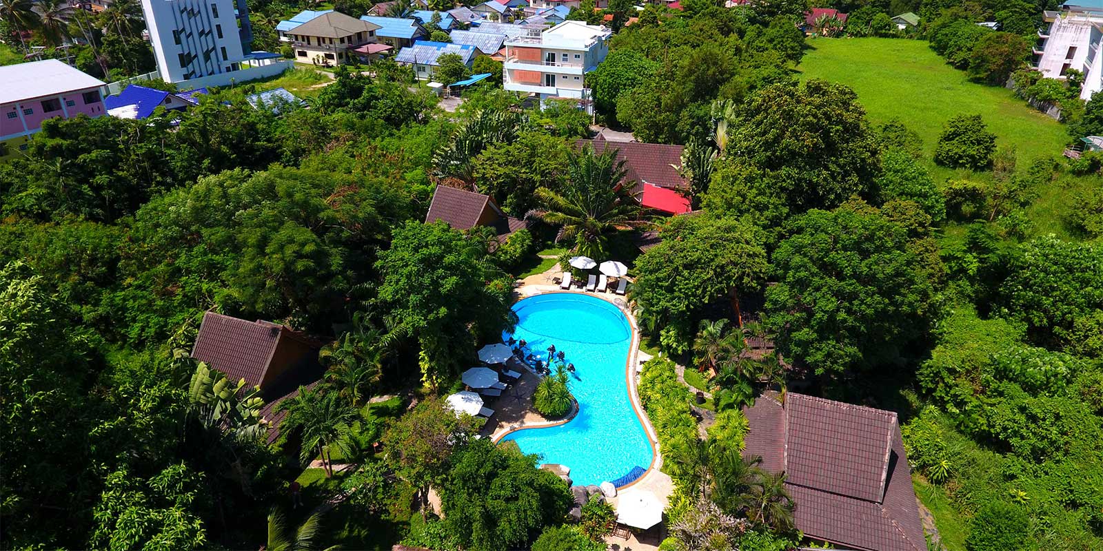 Swimming pool at Palm Garden Phuket in Thailand