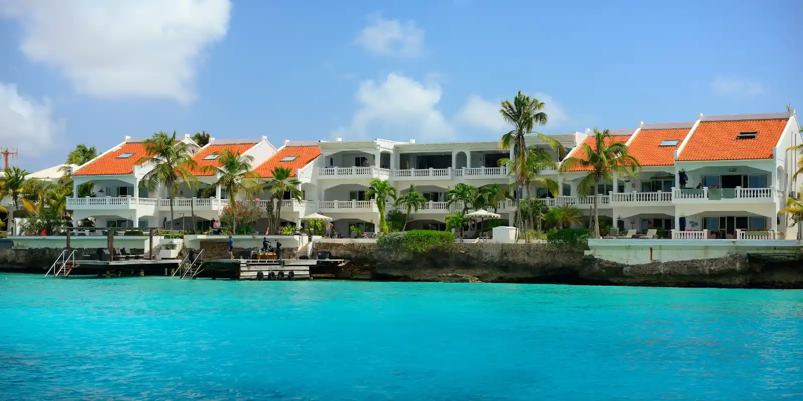 View of Belmal Oceanfront Apartments, Bonaire.