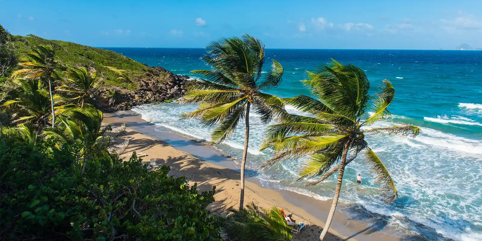 A beach in Grenada, the Windward Islands, Caribbean