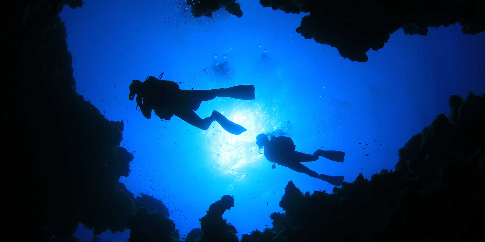 Cave diving in Madeira