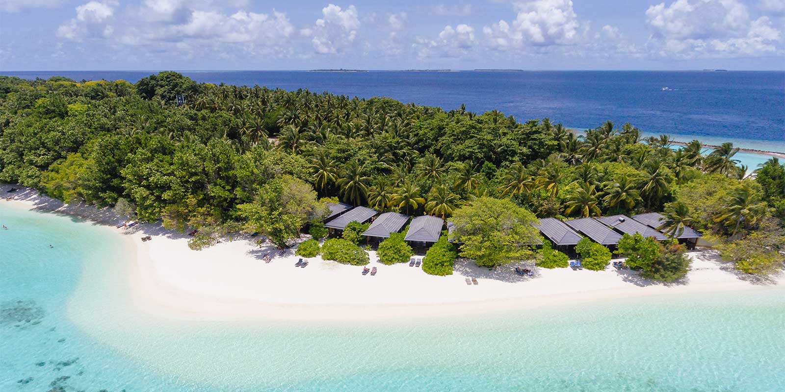 Aerial of Royal Island Resort & Spa in the Maldives