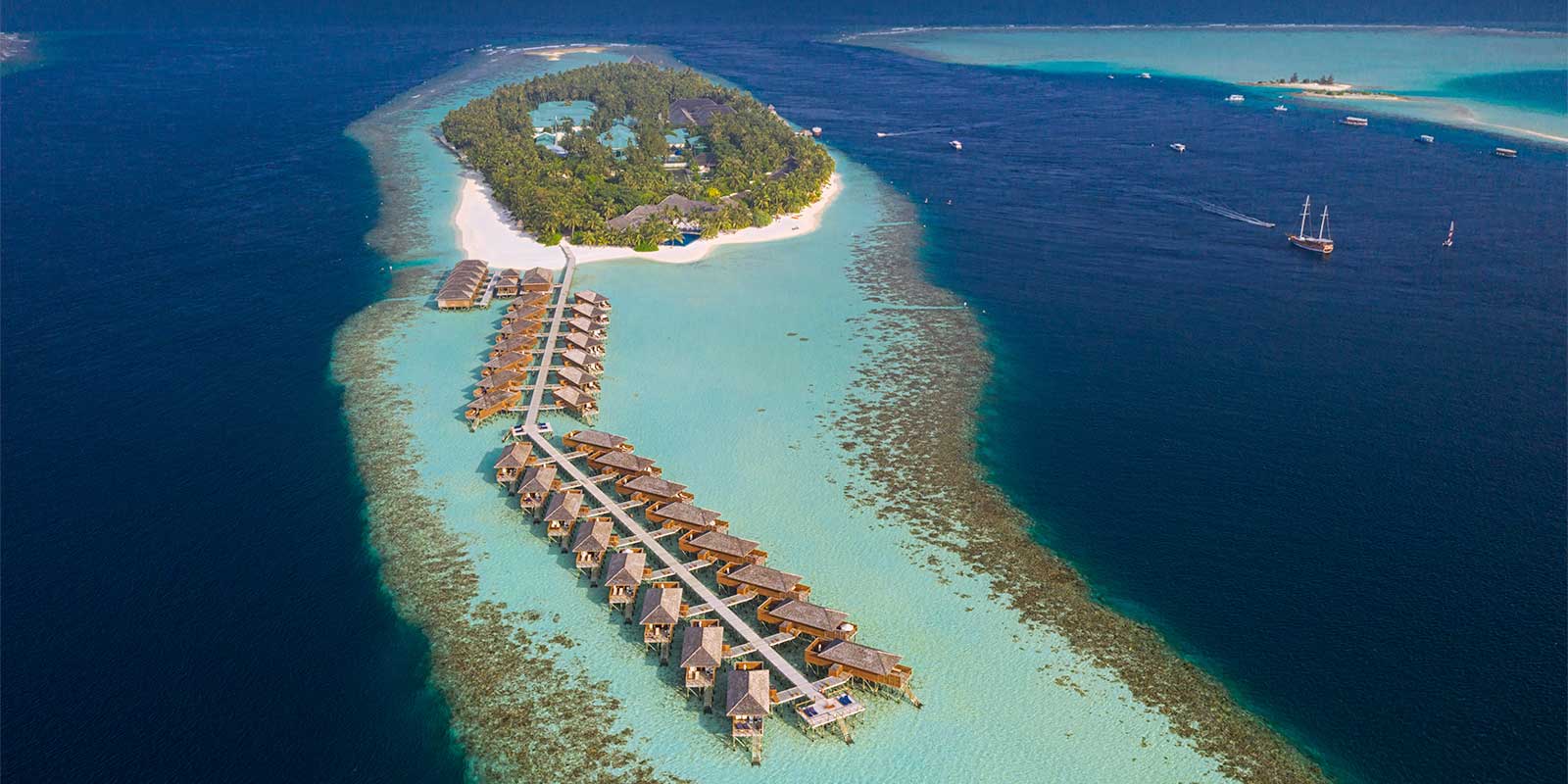 Aerial of Vilamendhoo Island Resort
