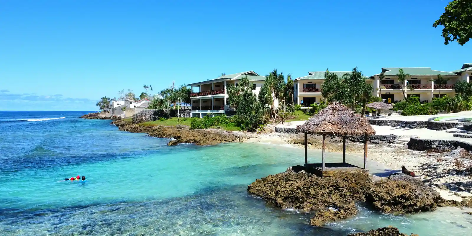 External view of Nasama Resort, Vanuatu.