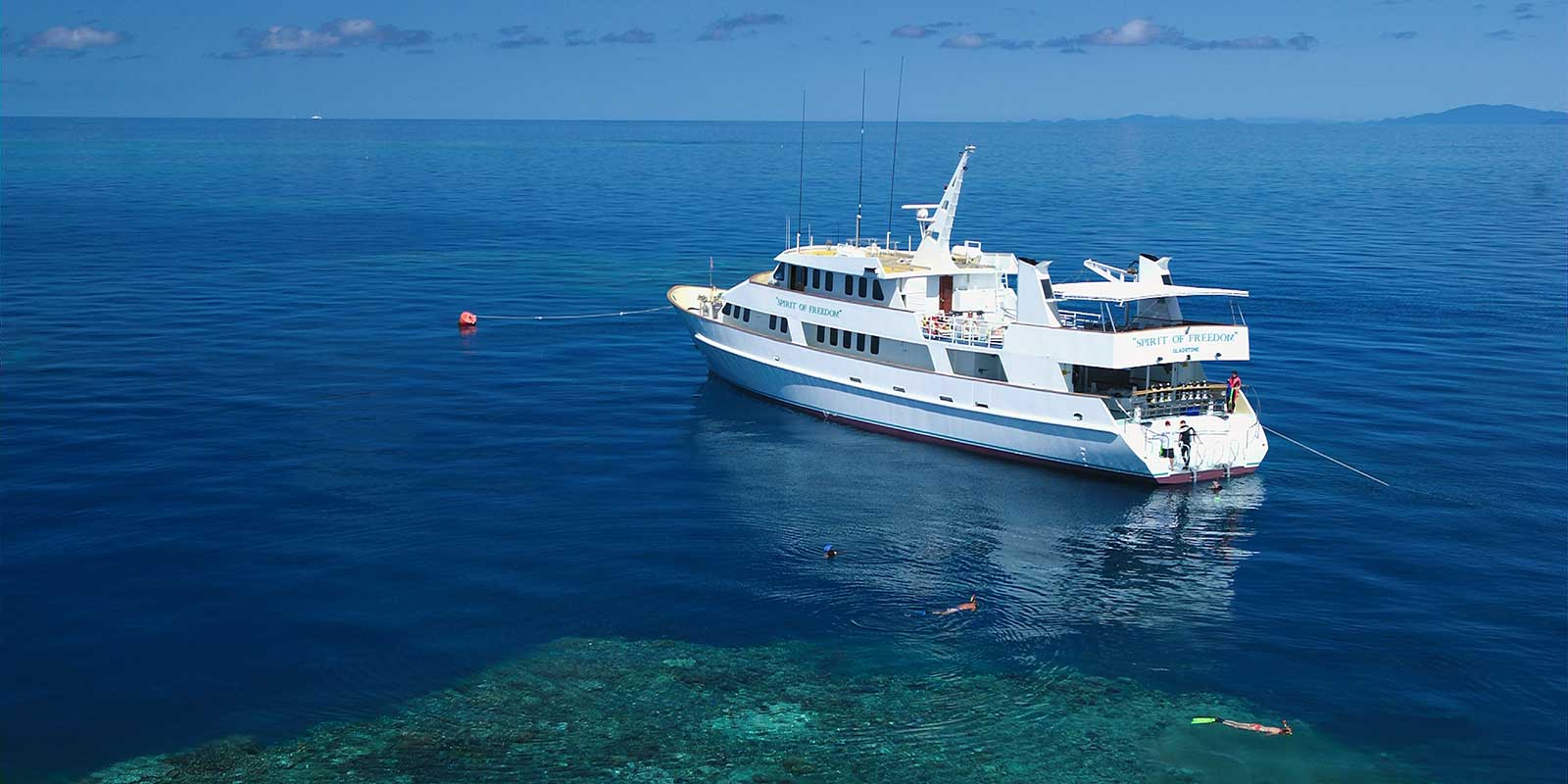 Spirit of Freedom liveaboard sailing around the Great Barrier Reef and Coral Sea