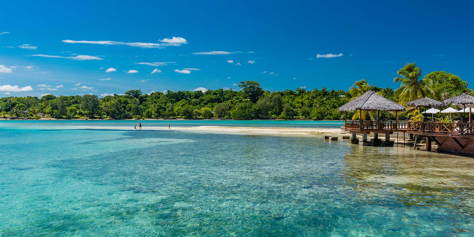 Palm beach in Efate, Vanuatu
