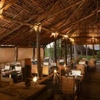 Bungalow restaurant at Pole Pole Lodge in Tanzania