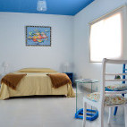 An inland view room at the Casa de Marita in the Galapagos.