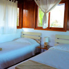 A garden view room at the Casa de Marita in the Galapagos.