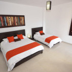 A bedroom at Casa Opuntia in the Galapagos. 