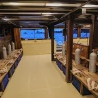 Dive deck on board Amira liveaboard in Indonesia