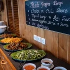 Restaurant on board Amira liveaboard in Indonesia