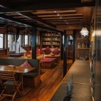 Restaurant on board Amira liveaboard in Indonesia