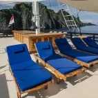Sun deck on board Amira liveaboard in Indonesia