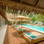 Swimming pool at Coral Eye Resort in Bangka Archipelago, Indonesia