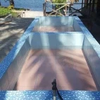 Dive centre rinse tanks at Dive into Lembeh in Indonesia