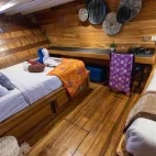 The deluxe stateroom with two beds on Komodo Aggressor, Indonesia.