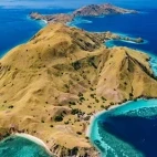 Aerial view of Komodo National Park, Indonesia.