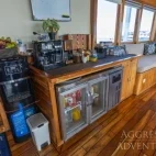 Saloon with drink facilities on Komodo Aggressor, Indonesia.