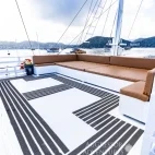 The sun deck area on Komodo Aggressor, Indonesia.