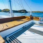 View of the sun deck, on Komodo Aggressor, Indonesia.