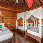 Triple room at Nunukan Island Resort. Indonesia.
