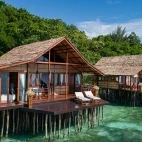 Premium bungalows at Papua Paradise Eco Resort in Raja Ampat, Indonesia