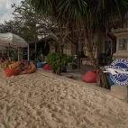 Sea view rooms & beach at Pondok Baruna Garden in Nusa Lembongan, Indonesia