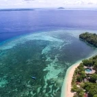 Aerial of Siladen Resort & Spa in Indonesia