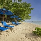Sun loungers at Siladen Resort & Spa in Indonesia