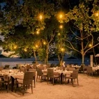 Sunset dining at Siladen Resort & Spa in Indonesia