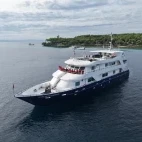 Aerial of Atlantis Infiniti Liveaboard in the Philippines
