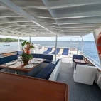 Lounge on board Atlantis Adventurer liveaboard in the Philippines