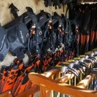 Dive gear at Sangat Island Resort in the Philippines