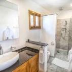 View of a bay view loft bathroom, at Salamangka Resort, Philippines.