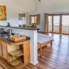 View of the facilities in an ocean view loft at Salamangka Resort, Philippines.