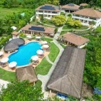 Aerial view of the pool at Salamangka Resort, Philippines.