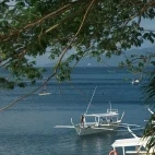 Dive boat at Solitude Acacia Resort in Anilao, the Philippines