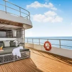 Sun deck on board Solitude Gaia liveaboard in Palau.